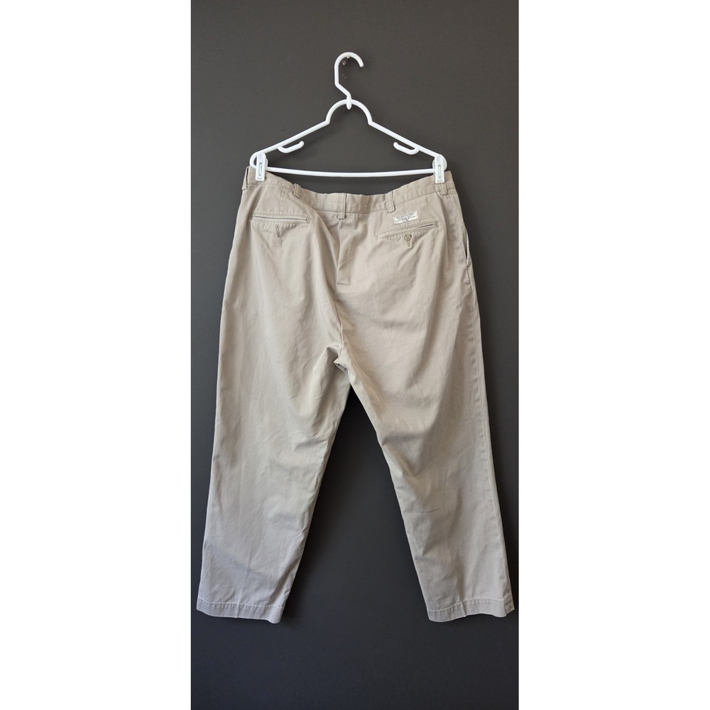 Polo Ralph Lauren Tan Prospect Pant 38x29 Flat Front Chino 100%‎ Cotton Khaki - Picture 2 of 4